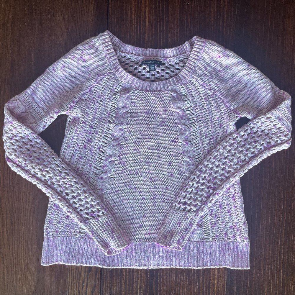 American Eagle Fishnet Back Sweater